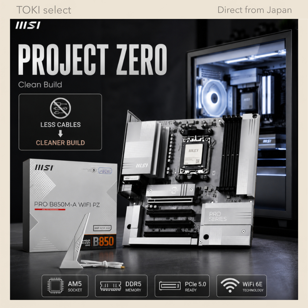 MSI PRO B850M-A WIFI PZ Micro-ATX Motherboard AM5 DDR5 PCIe 5.0 WiFi 6E Project Zero