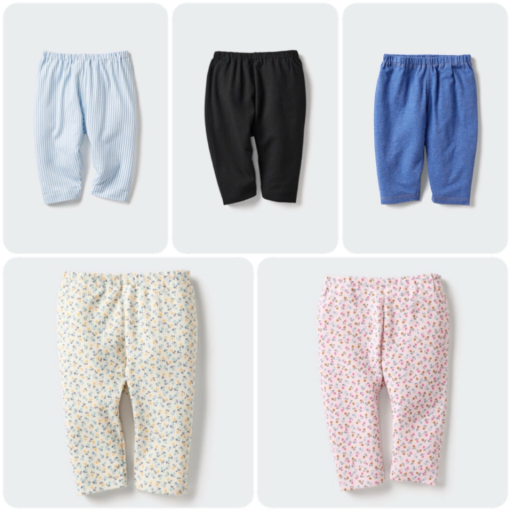 Uniqlo กางเกงเลกกิ้ง AIRism ขา 4 ส่วน | มีลาย ของใหม่ แท้ พร้อมส่ง