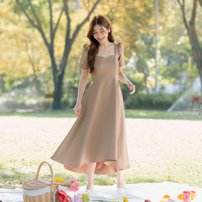 BROWN.BKK - IRENE DRESS สดใสละมุนละไมแบบมินิมอลสไตล์โคเรีย ออนนี่อย่างเราต้องตามเก็บ!
