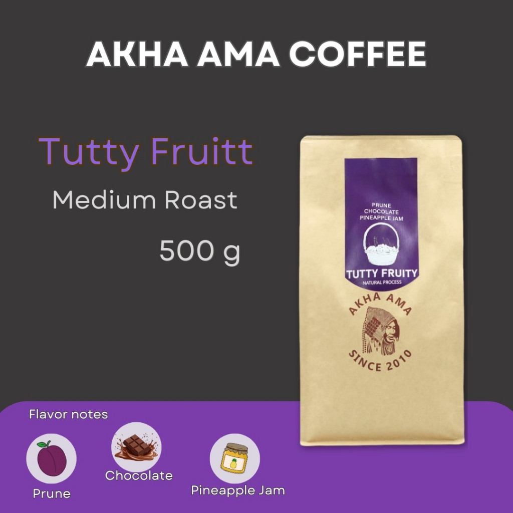 AKHA AMA COFFEE กาแฟ อาข่า อ่ามา : TUTTY FRUITY เมล็ดกาแฟคั่ว อาข่า อาม่า (คั่วกลาง 500 g)