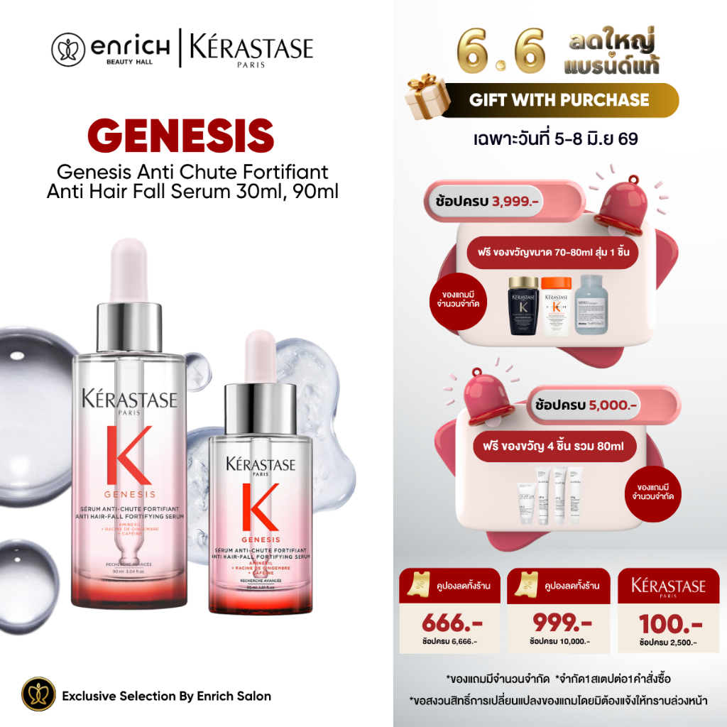 Kerastase Genesis Anti Chute Fortifiant Anti Hair Fall Serum 30ml/90ml เซรั่มลดผมขาดร่วง บำรุงหนังศีรษะ