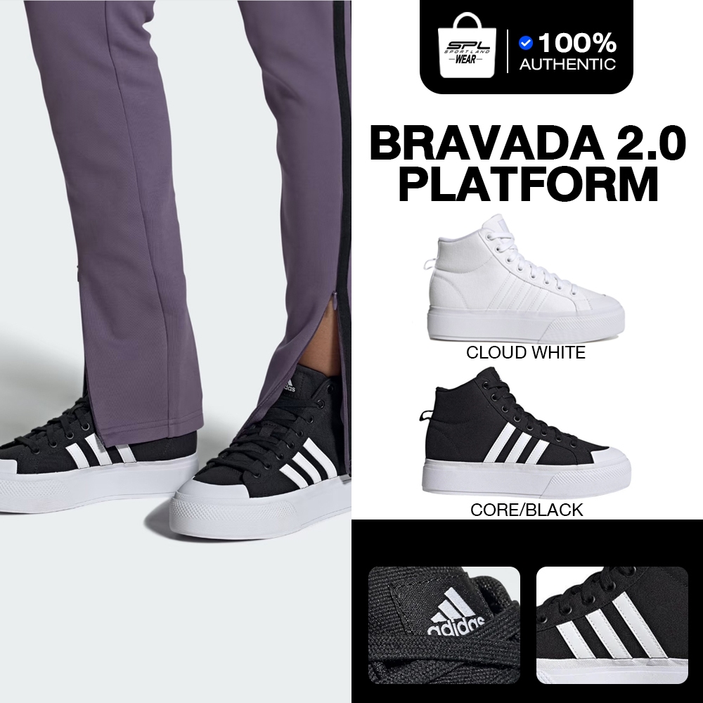 Adidas Collection รองเท้าผ้าใบ รองเท้าข้อสูง W Bravada 2.0 Mid Platform IE2316 / IE2317 (2200)