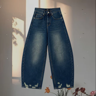 ATIPA - Sloane Barrel Jeans | กางเกงยีนส์ขายาว เอวสูง ทรง Barrel Leg ขากว้างโค้งสวย