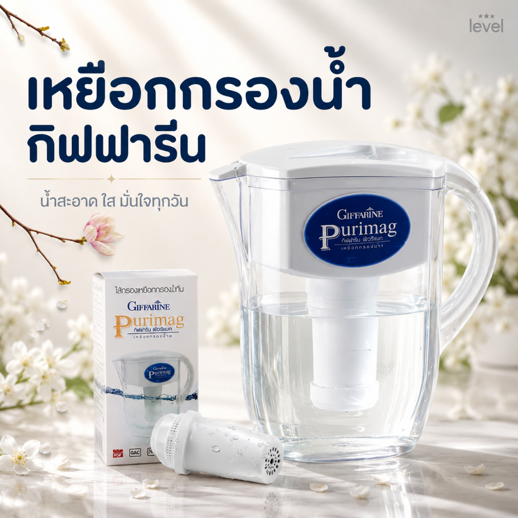 เหยือกกรองน้ำแร่ ไส้กรอง ( รับประกัน ) เพียวริแมก กิฟฟารีน | PURIMAG GIFFARINE