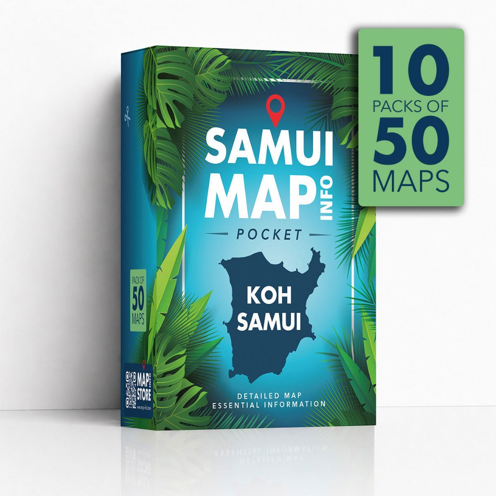 500 Samui Map Info Pocket | 500 Koh Samui Tourist Map | 500 Travel Map Thailand