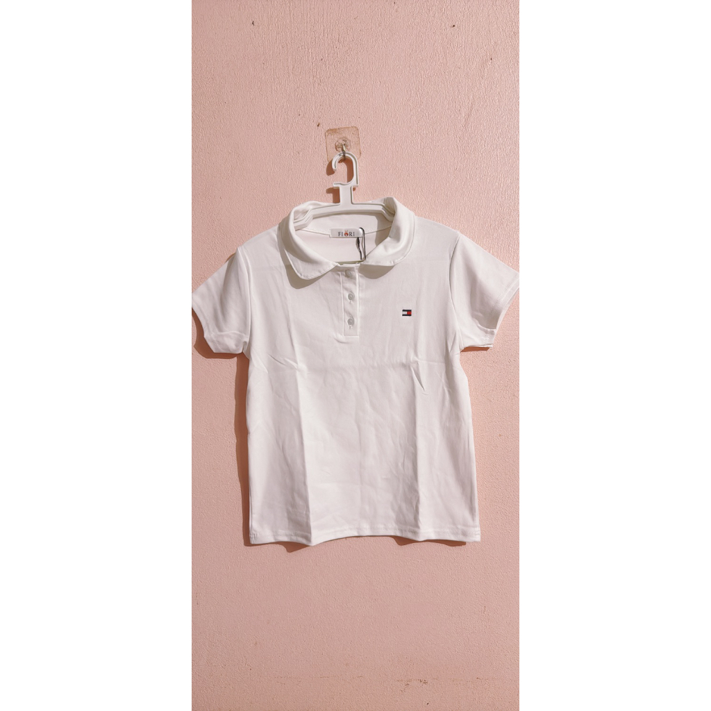 เสื้อโปโล คอปก สีขาว sml ใส่ได้