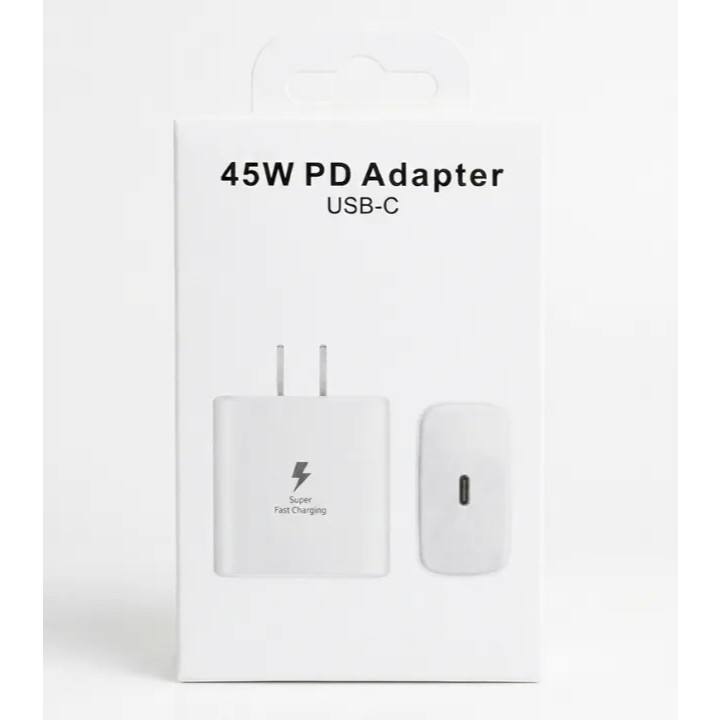 หัวชาร์จเร็ว อะแดปเตอร์ PD 45 วัตต์ รองรับ Type-C Fast Charger