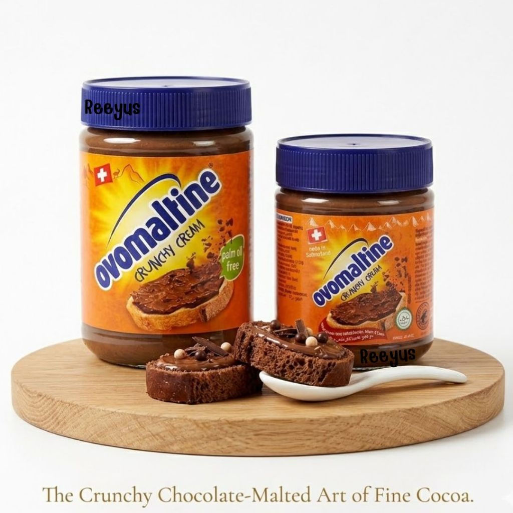 Ovomaltine spread แยมโอวัลตินครันชี่แท้ 100 % ( palm oil free ) มี 2 ขนาด มีฮาลาล จากสวิตเซอร์แลนด์