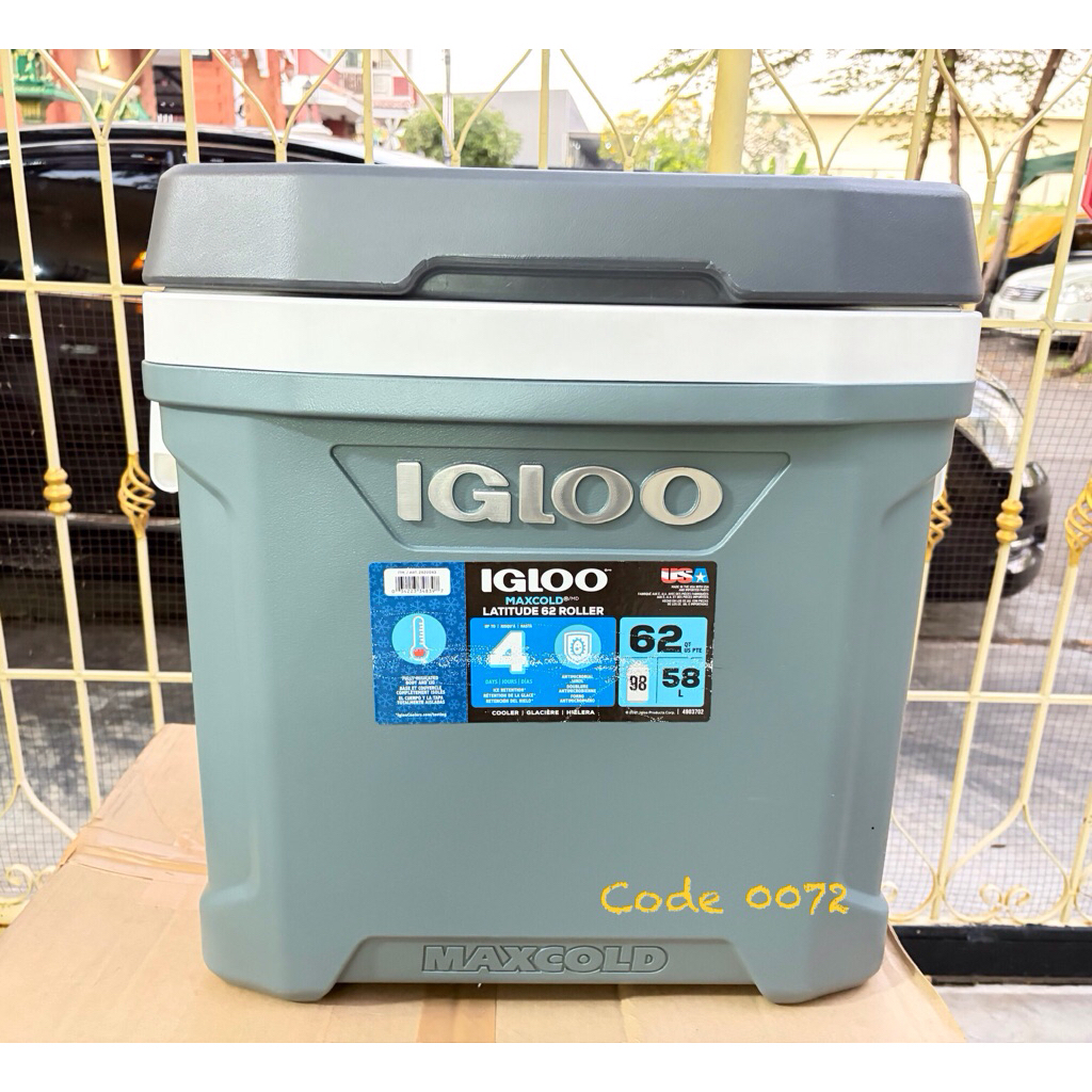 กระติกเก็บความเย็น Igloo Maxcold 58 Litre (62 US QT) Cool Box. สีเทา
