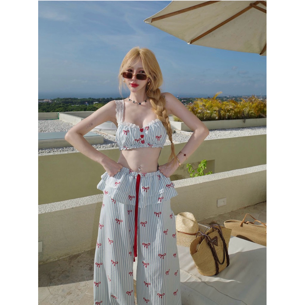 🐳𝗣 𝗢 𝗦 𝗬 𝗬 🐳 Newin🔖เซตน้องโบว์แดง🎀(Freesize)✂️