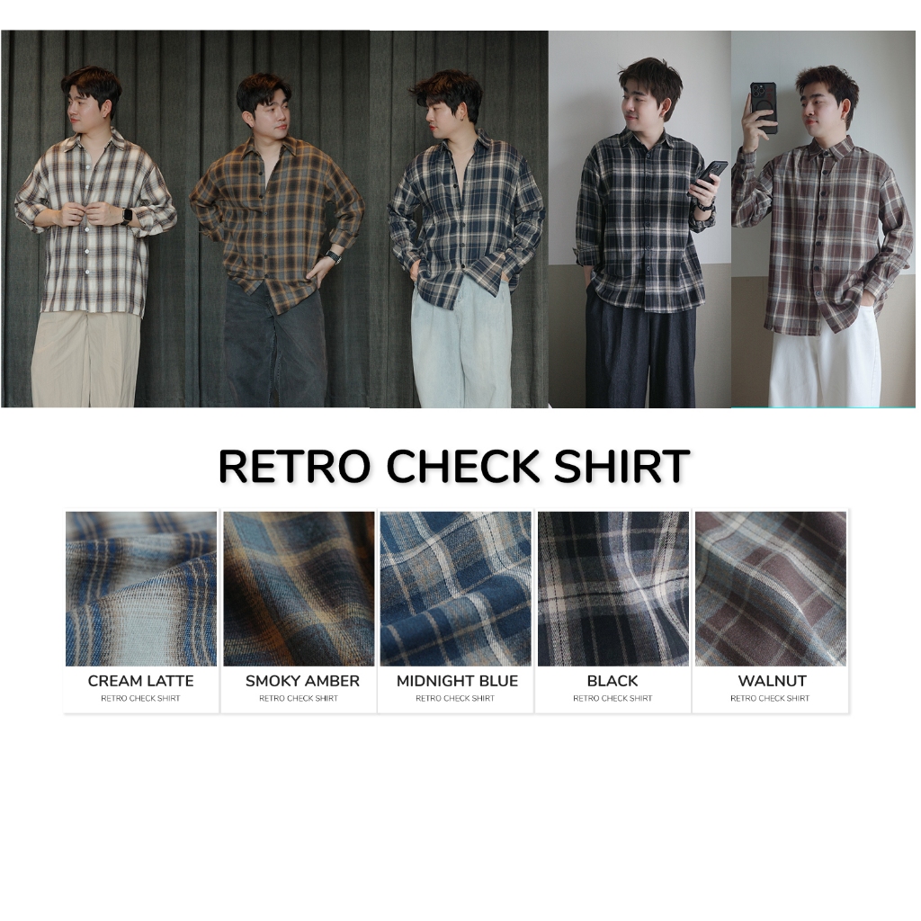 Retro Check Shirt - เสื้อเชิ้ตเรโทรเช็ค