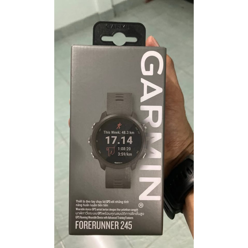 Garmin forerunner 245 มือสอง สภาพ 100% ไม่เคยใช้งาน