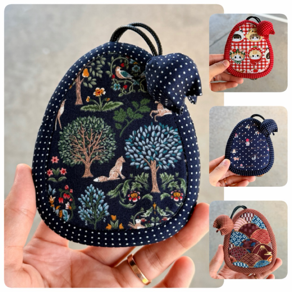 K002 ที่เก็บกุญแจ ทรงหยดน้ำ ไม่มีซิป ขนาด 9x11ซม. ที่ครอบกุญแจ แฮนด์เมด key cover , key holder พวงกุญแจ