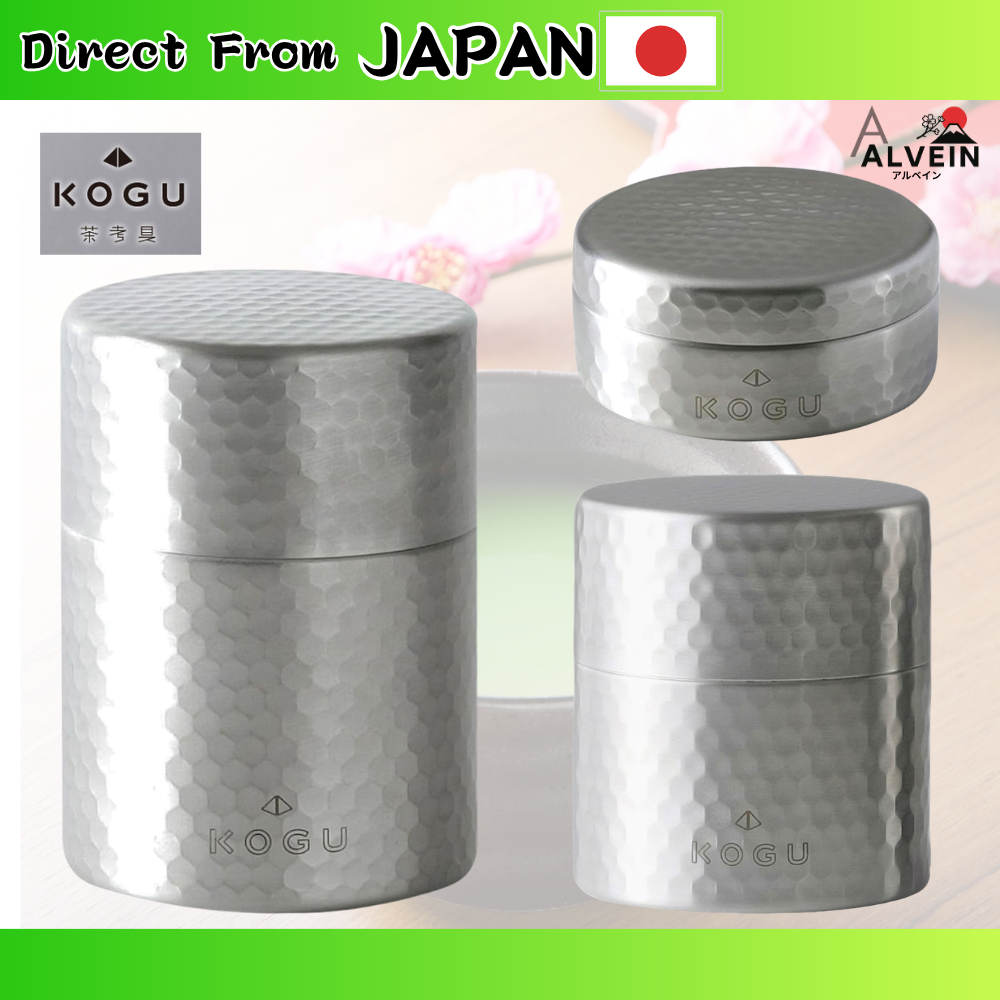 【Direct From Japan】 KOGU Stainless Steel Tea Canister Matcha Storage Container