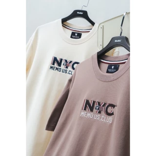 MeMo™ | NEW | NYC US. CLUB งานปักไหมเงาพรีเมียม ผ้า Supersoft แขนสั้น ทรง Unisex