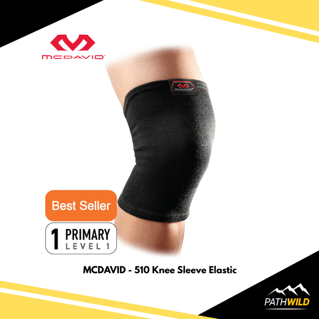 MCDAVID - 510 Knee Sleeve Elastic ที่รัดเข่าแบบผ้าผ้ายึดหยุ่น 4 ทิศทาง ช่วยป้องกันและให้ความคล่องตัว เบาและระบายอากาศดี