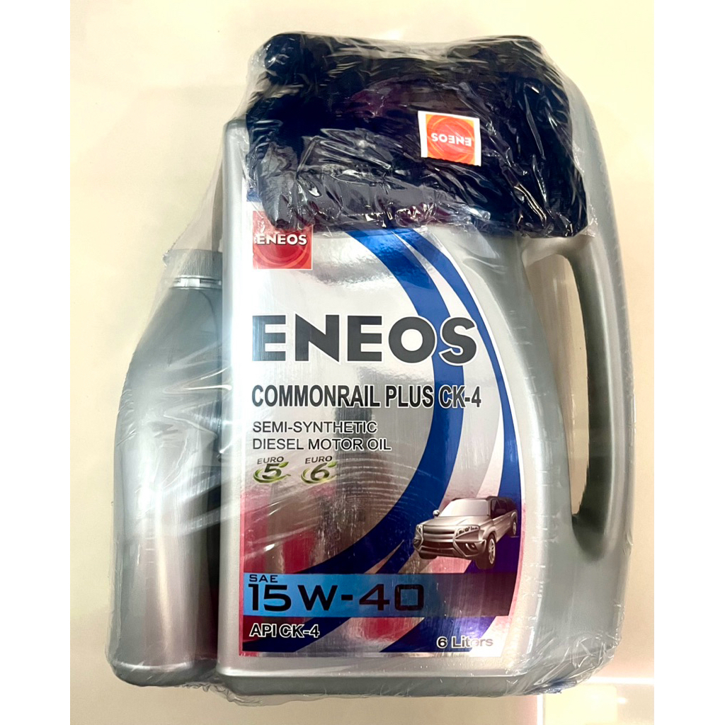 ENEOS COMMONRAIL PLUS CK-4 15W-40 น้ำมันเครื่องกึ่งสังเคราะห์ 6 ลิตร ,7 ลิตร+เสื้อ และ 8 ลิตร+เสื้อ