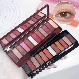 ❤️LAMEILA❤️ อายแชโดว์ พาเลทอายแชโดว์ 12 สี Eyeshadow เนื้อใยไหม เนื้อแมท ประกายชิมเมอร์ กลิตเตอร์ สีสวย กันน้ํา ติดทนนาน
