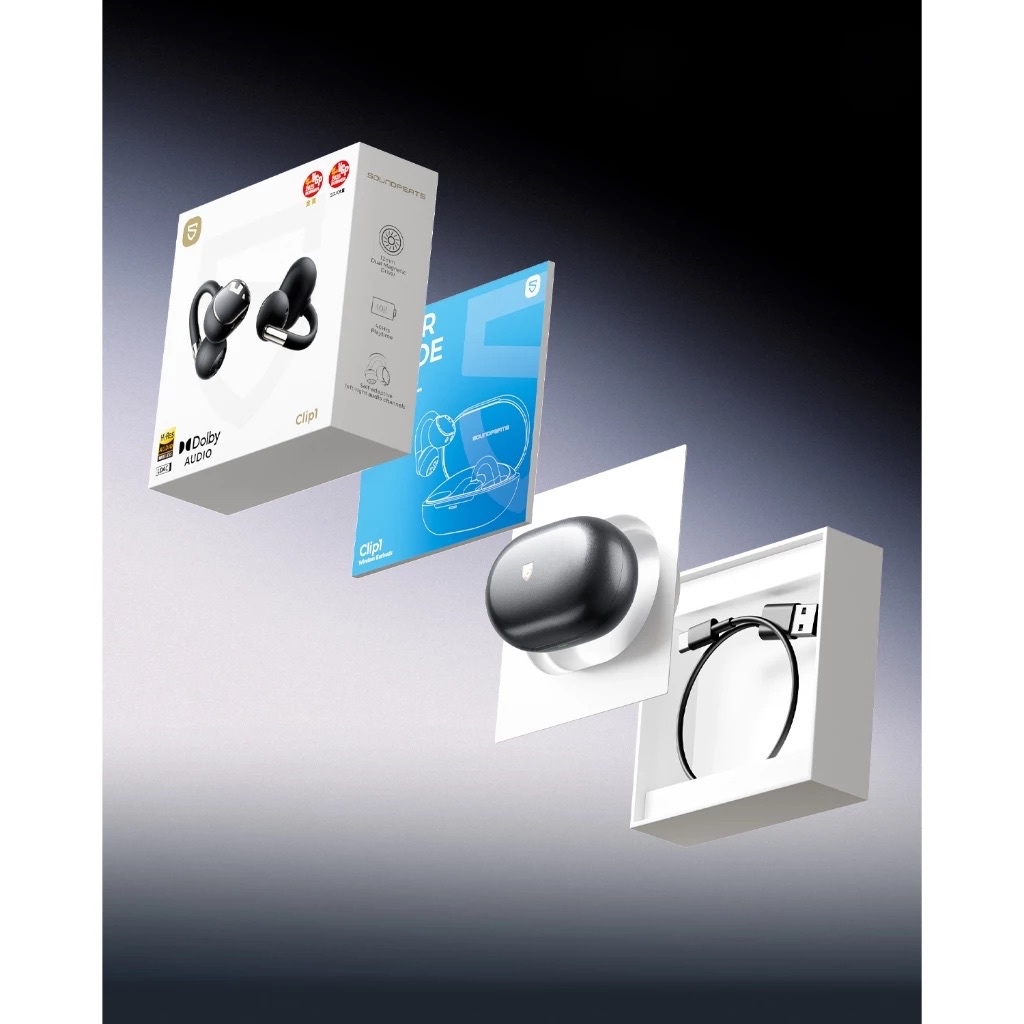 [ ส่งไว ]SoundPEATS Clip1 หูฟังหนีบหู หูฟัง Clip On หูฟังไร้สาย Open Ear รองรับ Hi-Res True Wireless