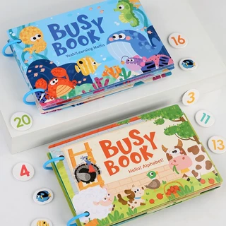 Busy Quiet Book หนังสือกิจกรรม หนังสือเสริมพัฒนาการ หนังสือฝึกสมอง ของเล่นเสริมพัฒนาการ ของเล่นเสริมพัฒนาการเด็ก 1-3 ขวบ