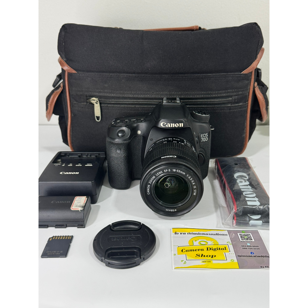 กล้องมือสอง Canon EOS 70D + Lens Canon 18-55mm F3.5-5.6 IS STM