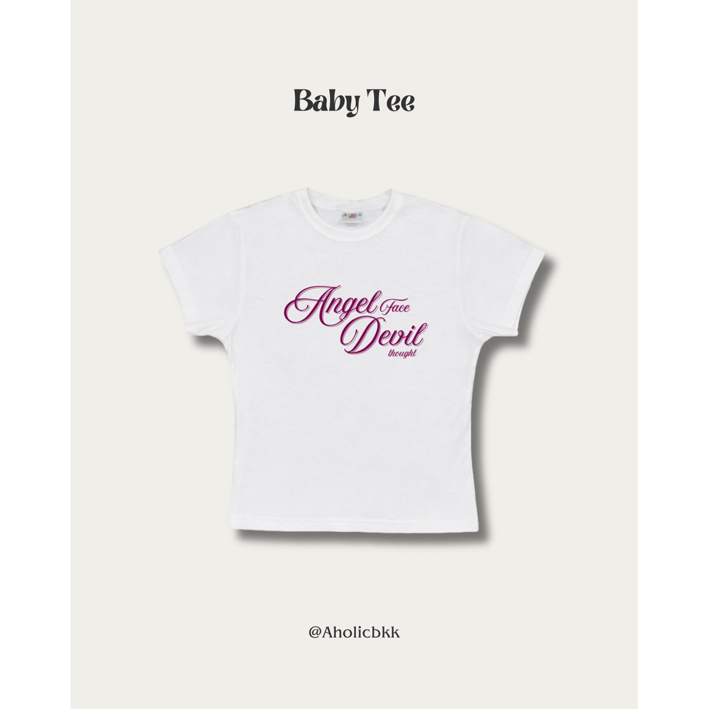 AHOLICBKK | เสื้อทรง BabyTee - Angel Face
