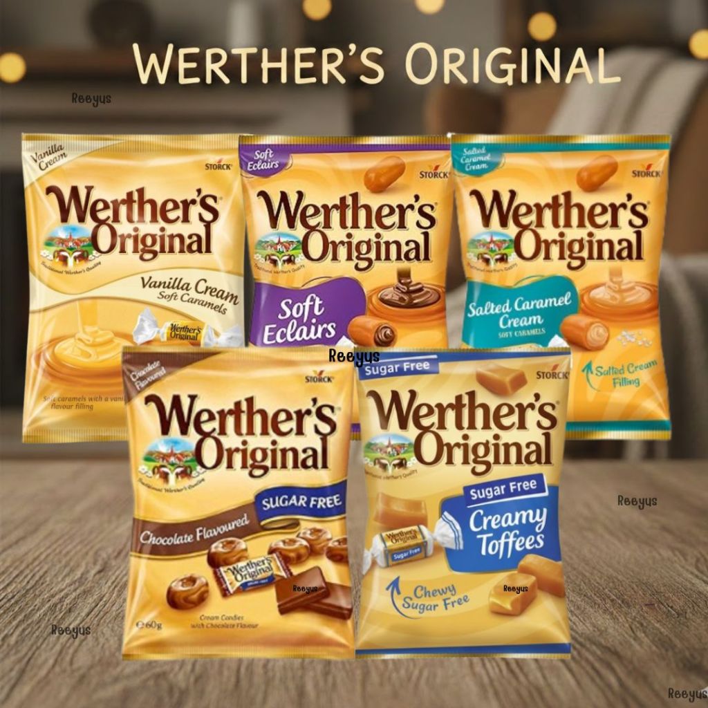 Werther's Original ลูกอมคาราเมล มี 5 แบบ ขนาด 60-125 กรัม สินค้าจากเยอรมัน