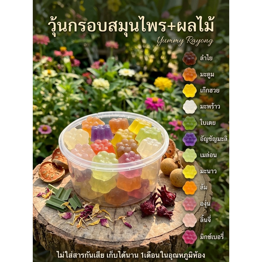 วุ้นกรอบสมุนไพร (homemade )ไม่ใส่สารกันเสีย
