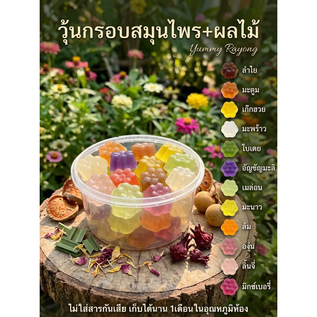 วุ้นกรอบสมุนไพร (homemade )ไม่ใส่สารกันเสีย