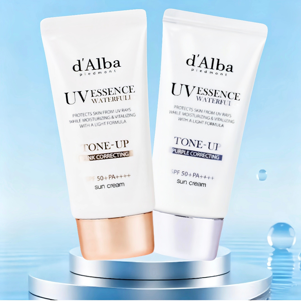 💧กันแดดกายสิทธิ์💧 d’Alba Waterfull Tone-Up Sun Cream 50ml เนื้อบางเบา ซึมไว SPF50+ PA++++ กรดไฮยาลูโรนิกฉีดความชุ่มชื้นล