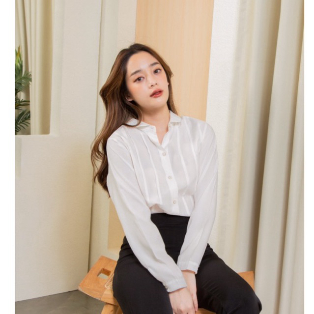 🚀มีส่งด่วน!!💥🇹🇭เชิ้ตทำงาน ดีไซน์ปกมินิ แต่งเกล็ด #L154SHOP_666