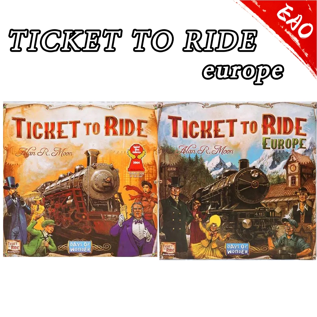 เกมการ์ดตั๋วเพื่อการขับขี่ Ticket To Ride - Europe Board Game