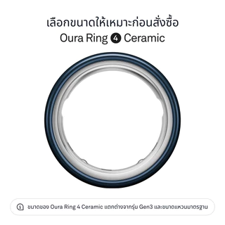 Oura Ring 4 Ceramic แหวนอัจฉริยะ รุ่น เซรามิก Smart Ring - แหวนติดตามสุขภาพ สีน้ำเงินเข้ม / Midnight