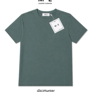 เสื้อยืดแขนสั้นคอดลมสีพื้น ป้าย ME