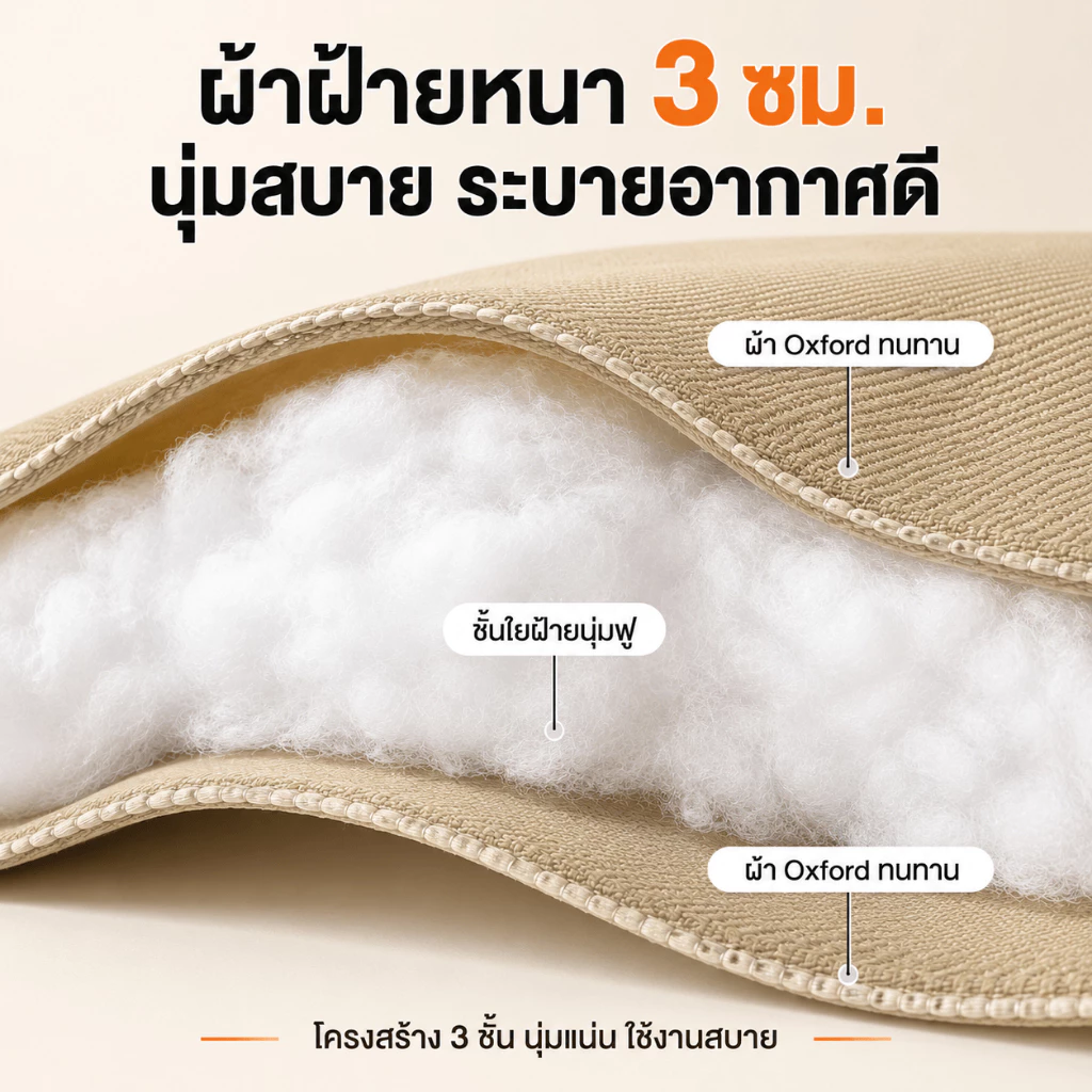 เก้าอี้แคมป์ปิ้งพับได้ บุผ้าฝ้าย เอนนอนได้ รับน้ำหนัก 200KG thumbnail 9