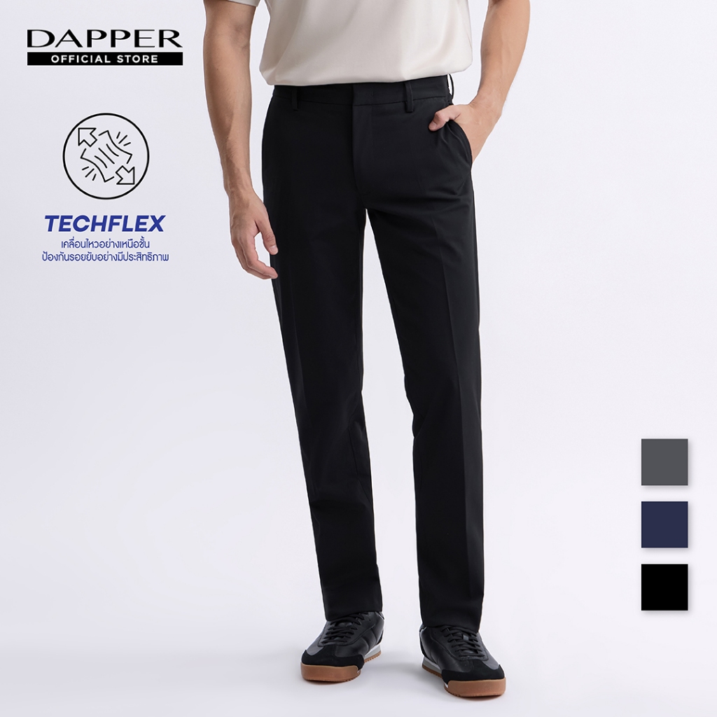 DAPPER กางเกงขายาว TECHFLEX Side Adjuster ขอบปรับระดับได้ มี 3 สี [TB6/708SP]