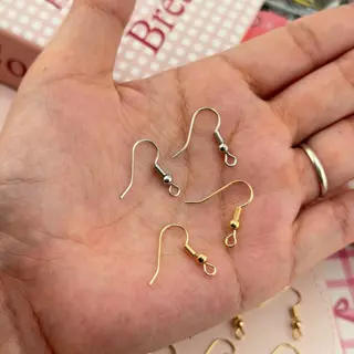 ตะขอต่างหู อะไหล่ต่างหู 20 คู่(40ชิ้น) สีทอง/เงิน DIY
