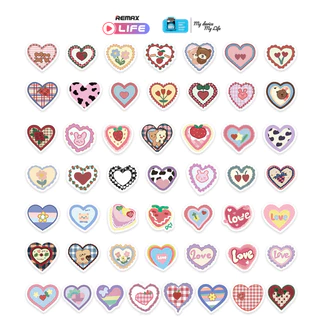 [Gift สินค้าสมนาคุณงดจำหน่าย] Sticker 1 แผ่น รุ่น Heartie สติ้กเกอร์ไดคัท หัวใจ น่ารัก สำหรับตกแต่ง