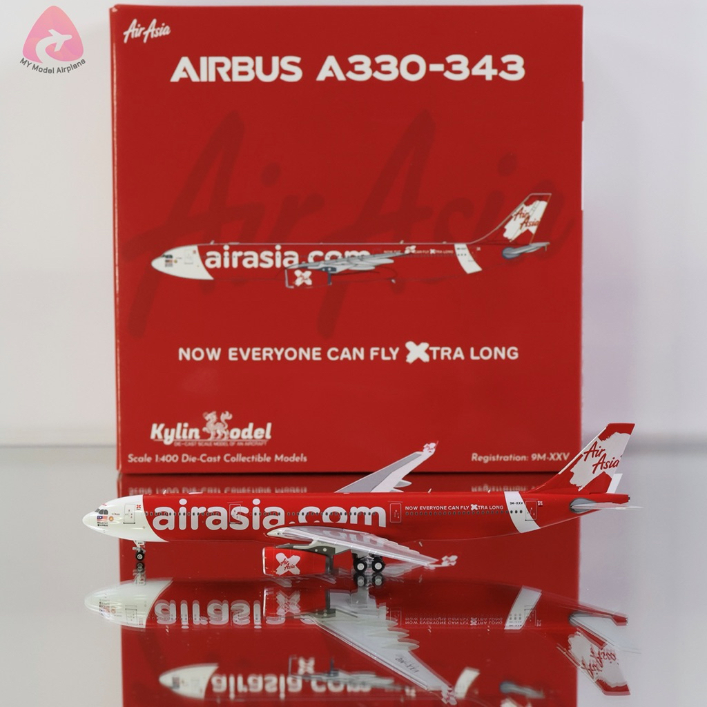 โมเดลเครื่องบิน Air Asia A330-343 9M-XXV [K333AXM01] Kylin Model 1:400 [พร้อมส่ง]