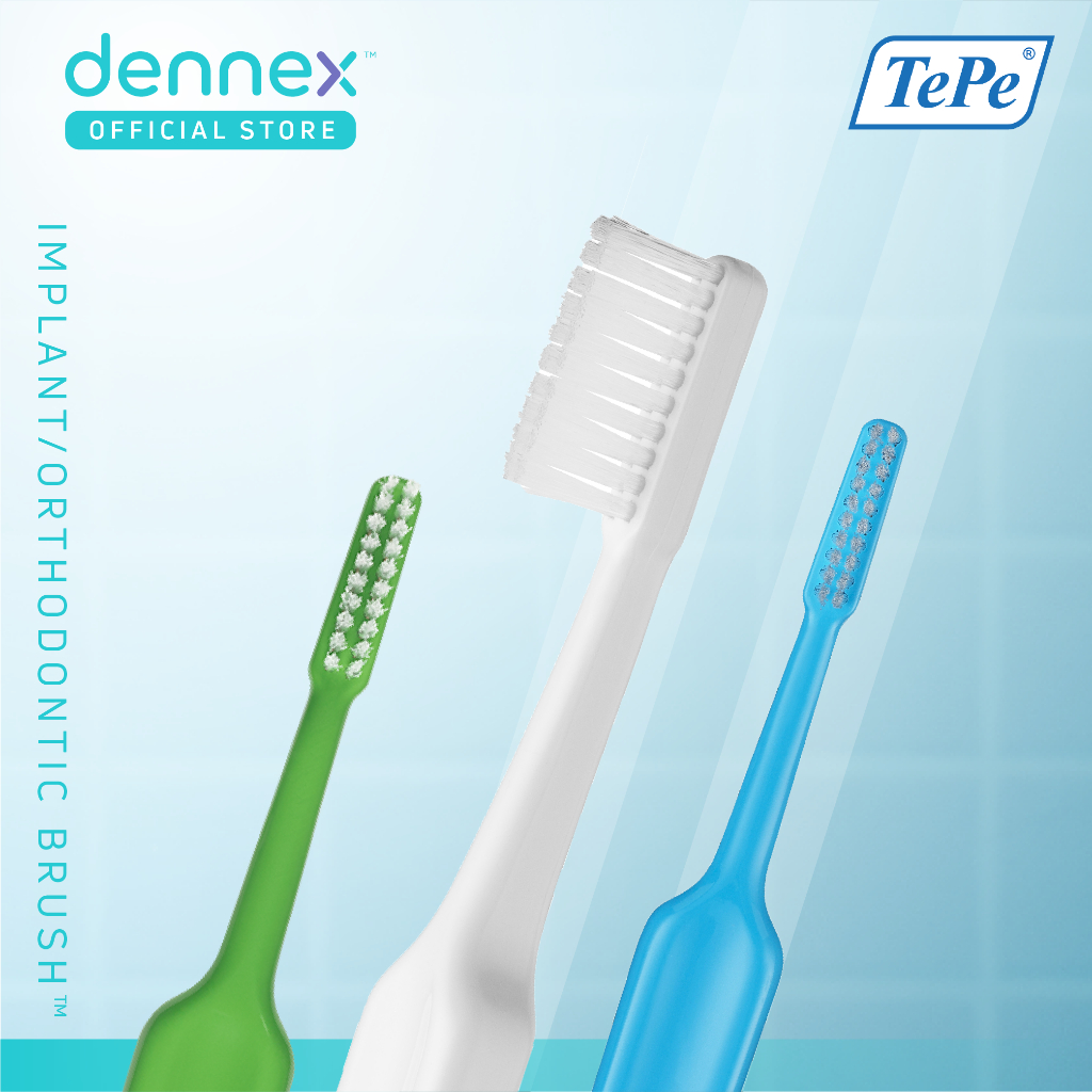 TePe Implant/Orthodontic ทำความสะอาด เครื่องมือจัดฟัน หรือ รากฟันเทียม เทเป้ 1ชิ้น