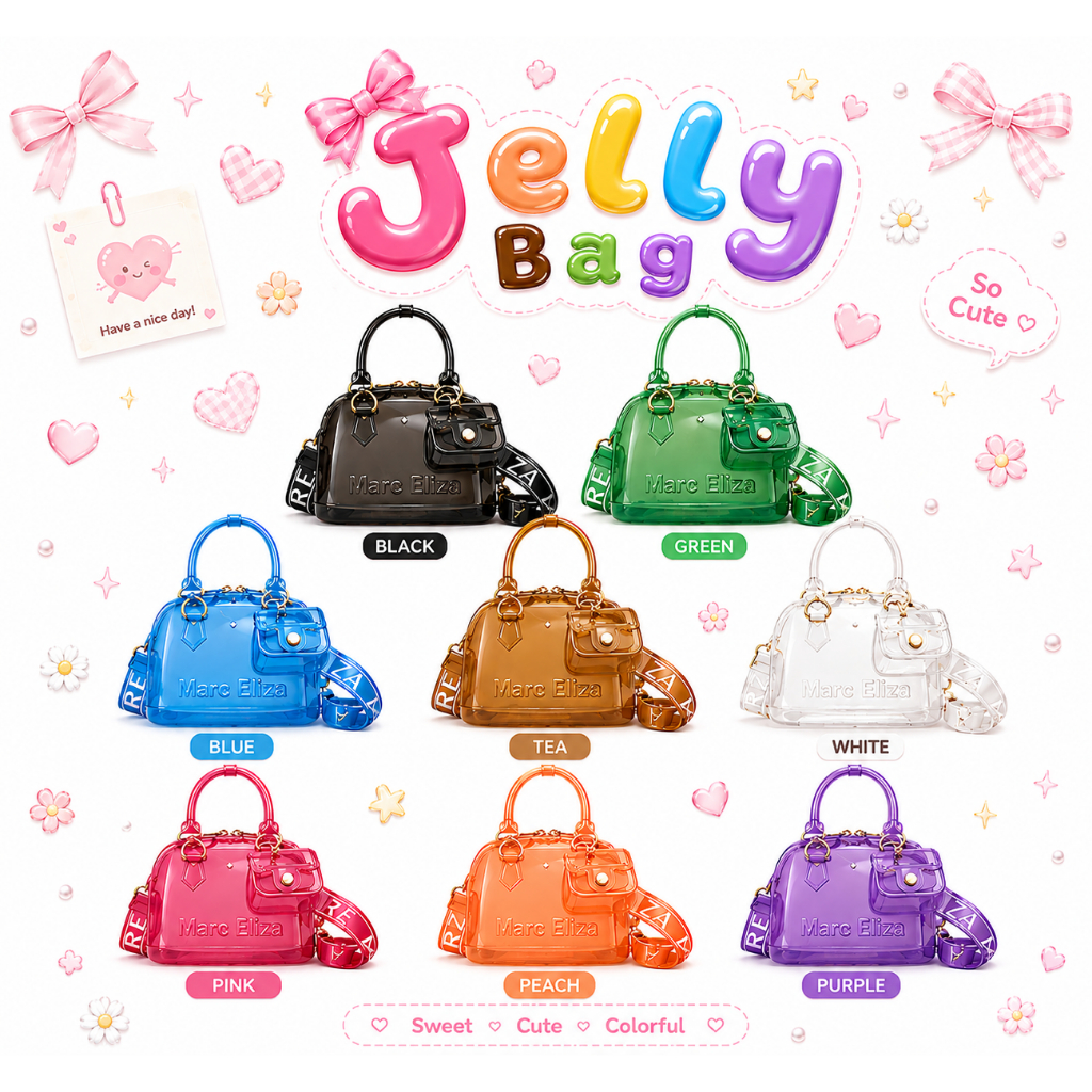 🌈JellyBagกระเป๋าสะพายข้าง สุดฮิต Alma🍬หวานละมุน+สายสะพายสปอร์ตสุดเก๋สะพายแล้วดูสดใส💖น่ารักจนใจละลาย💖