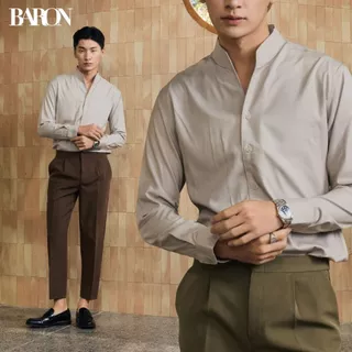 [NEW] BARON "Mandarin" Collarless Shirt เสื้อเชิ้ตผู้ชายแขนยาวคอจีน สไตล์มินิมอล ทันสมัย