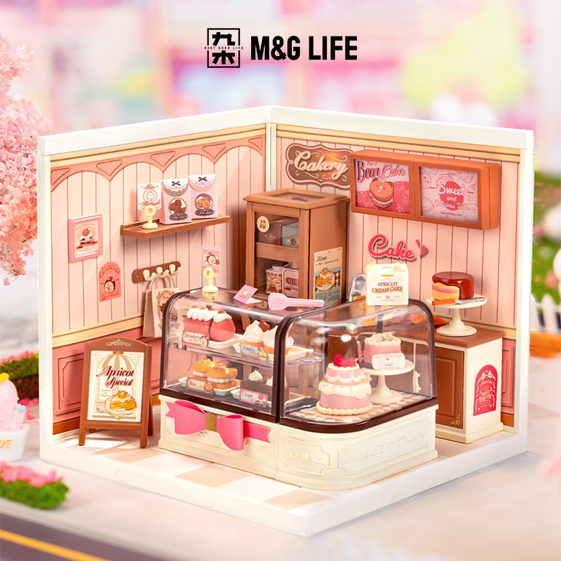 M&G LIFE x ROLIFE DIY Super World Series โมเดลประกอบขึ้นรูปพลาสติกแบบฉีดขึ้นรูปสำหรับร้านขายชานม