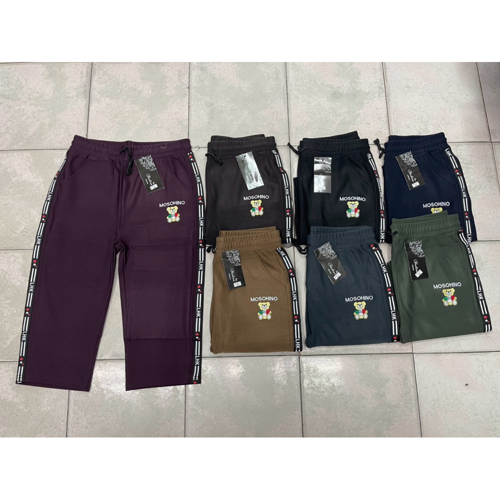 B9107-6XL ดำ กางเกงขายาวผ้ายืดเกาหลี เนื้อผ้านิ่มคนอวบใส่ได้ใส่สบายมาก B9107-6XL  ดำ