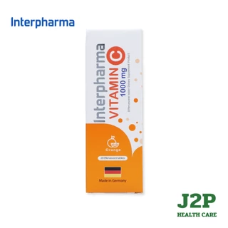 Interpharma Vitamin C 1000mg 20 tab วิตามิน ซี ผลิตภัณฑ์เสริมอาหารชนิดเม็ดฟู่