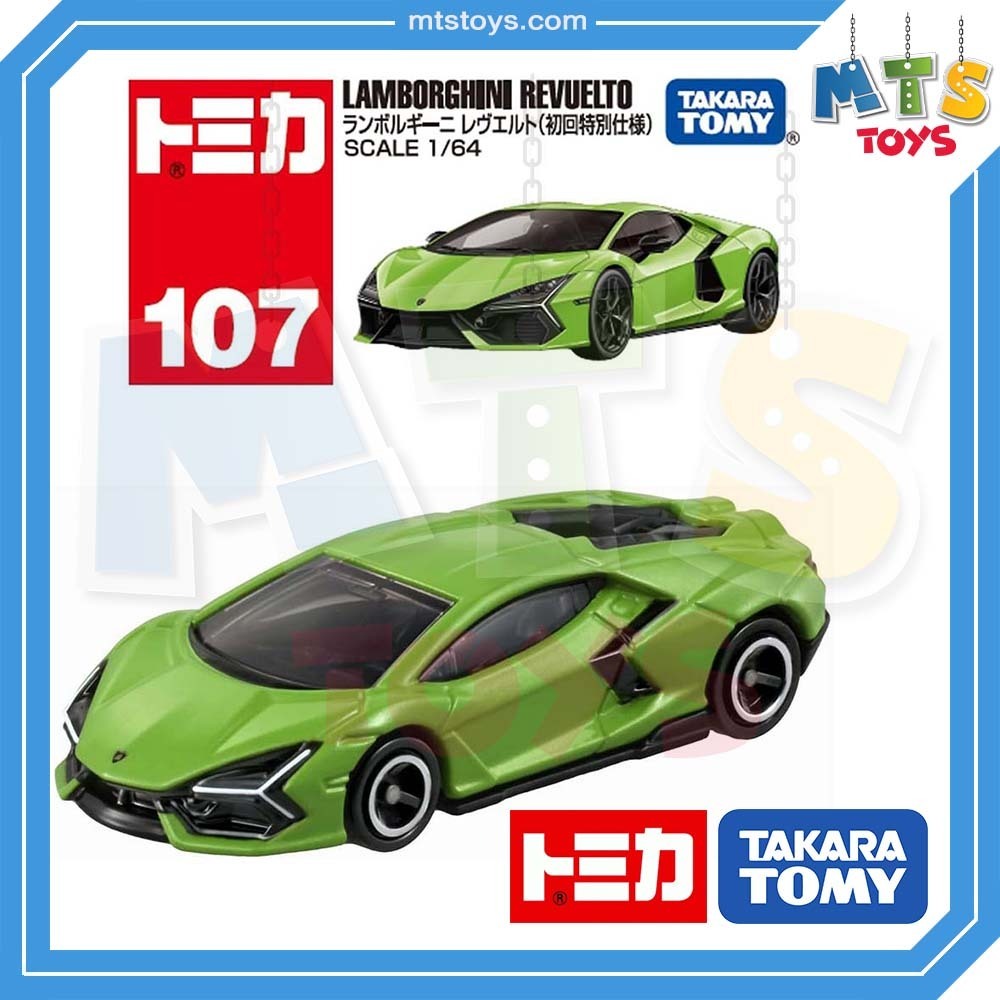 **MTS Toys**Takara Tomy : Tomica no.107 Lamborghini Revuelto [Green] ของเเท้จากญี่ปุ่น