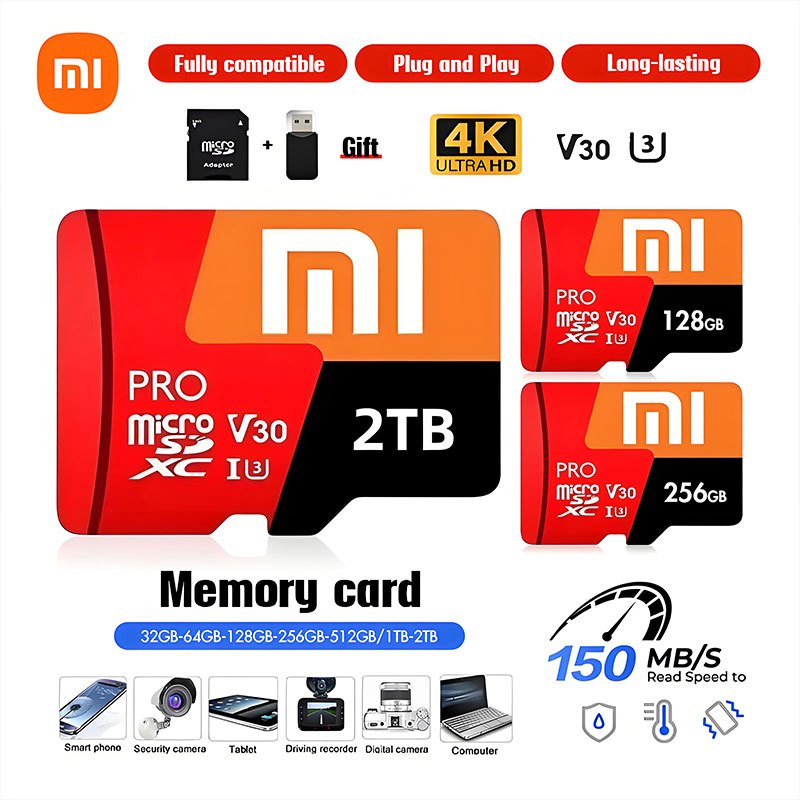 Memory Card Micro SD card 32GB 64GB 128GB 256GB 512GB 1TB กล้อง/โทรศัพท์ สําหรับ Android