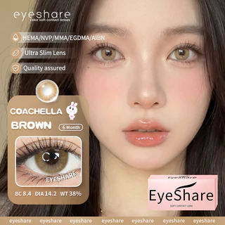(COD) Eyeshare คอนแทคเลนส์ 1 คู่ COACHELLA สีเทา เลนส์สีธรรมชาติ 14.2mm เลนส์แฟชั่นจัดส่งฟรี