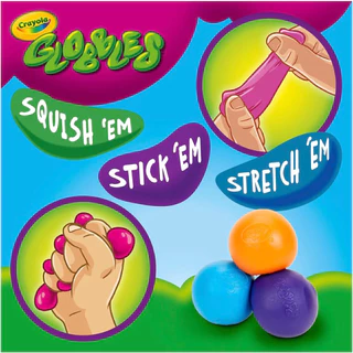 🇯🇵🌸 Squishy Crayola Squeeze Toy Globbles ลูกบอล บีบ คลายเครียด แบบติดผนังได้ 16 ชิ้น 6 สี สคุชชี่ ของแท้ สกุชชี่