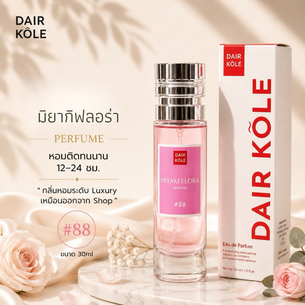 🔥กลิ่นShopแท้🔥น้ำหอมDAIR KOLE #88 M.FR ติดทน12-24ชม. #น้ำหอมผู้หญิง #น้ำหอม #ติดทนนาน #น้ำหอมติดทน #DKPEFUME #DK